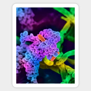 Oral bacteria, SEM (F012/4026) Sticker